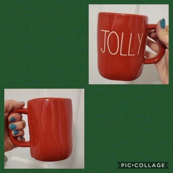 NWOT Rae Dunn JOLLY set of 2 Mugs - Picture 2 of 10